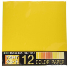 Toyo 068303 Origami Tanto -v   ripaperi, 13,8 tuumaa (35 cm), keltainen neli   , 12 kpl pakkaus
