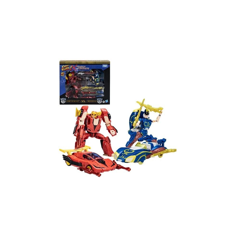 Photos - Action Figures / Transformers Transformers x Street Fighter II Mash-Up Hot Rod [Ken] vs. Arcee  2-Pack F7679[Chun-Li]