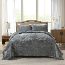 Conjunto de Colcha de Veludo Luxuoso Travan King Size, Conjunto de Cama Ultra Macio