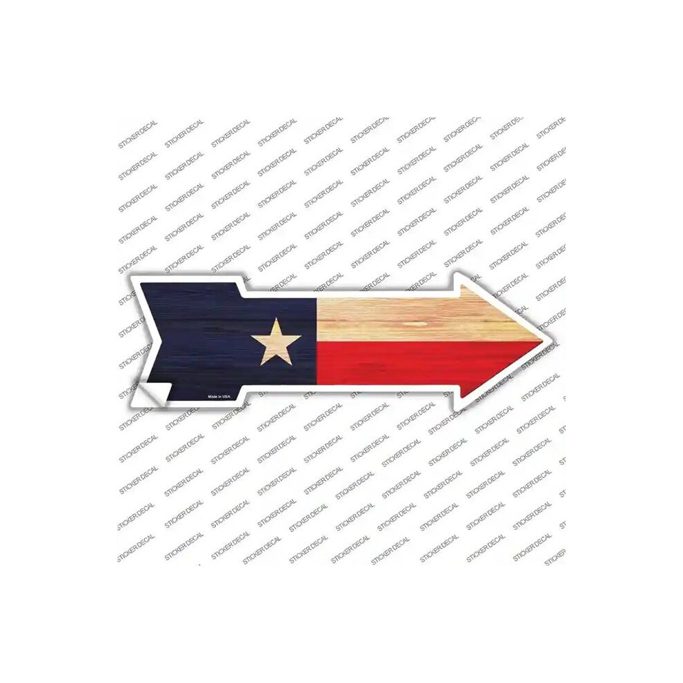 Smart Blonde A-564S-L Texas State Flag Novelty Arrow Sticker Decal - Large 792636431340