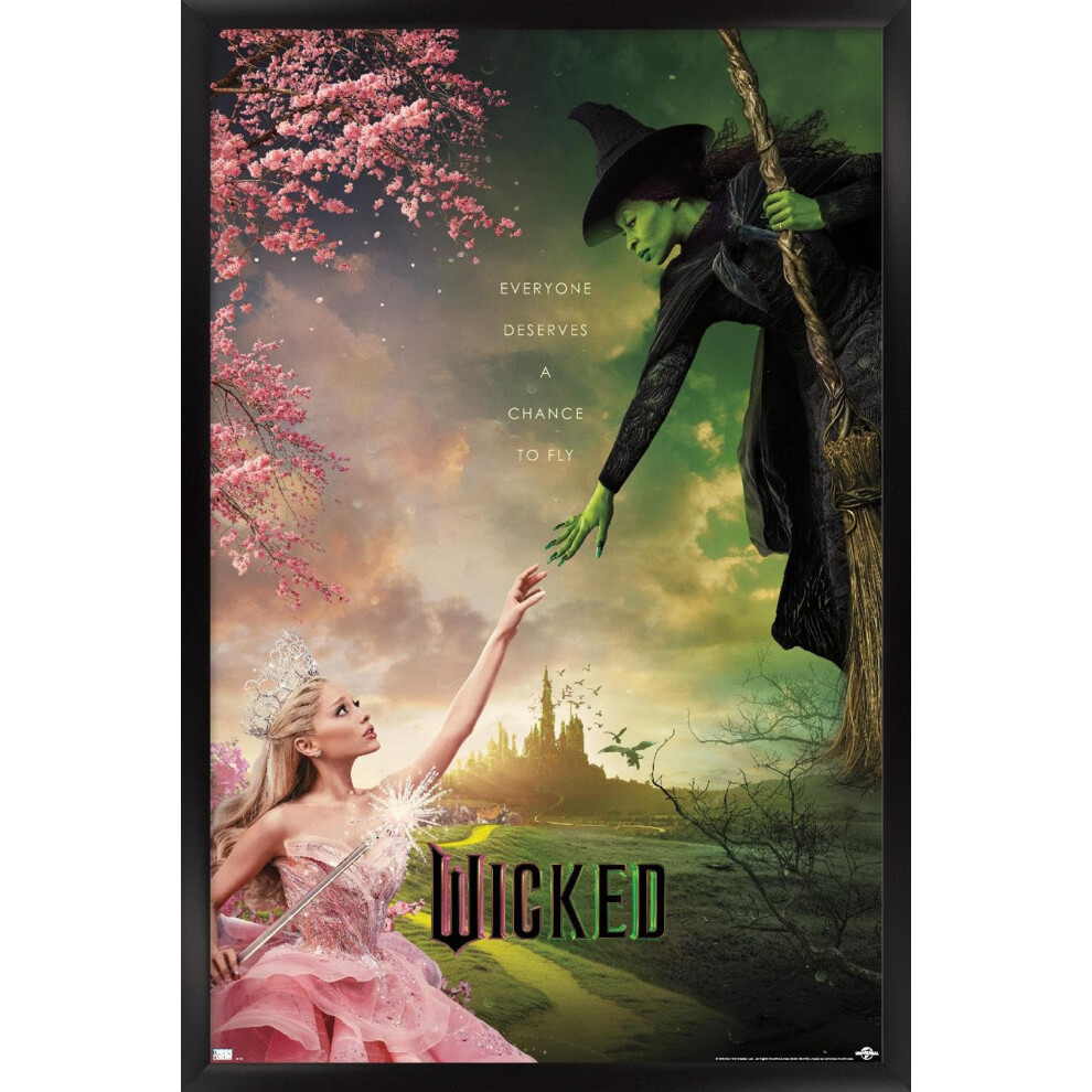 Trends International Wicked - Poster Da Parete In Un Foglio, 22,4 X 14,7 Cm, Versione Con Cornice Nera-image
