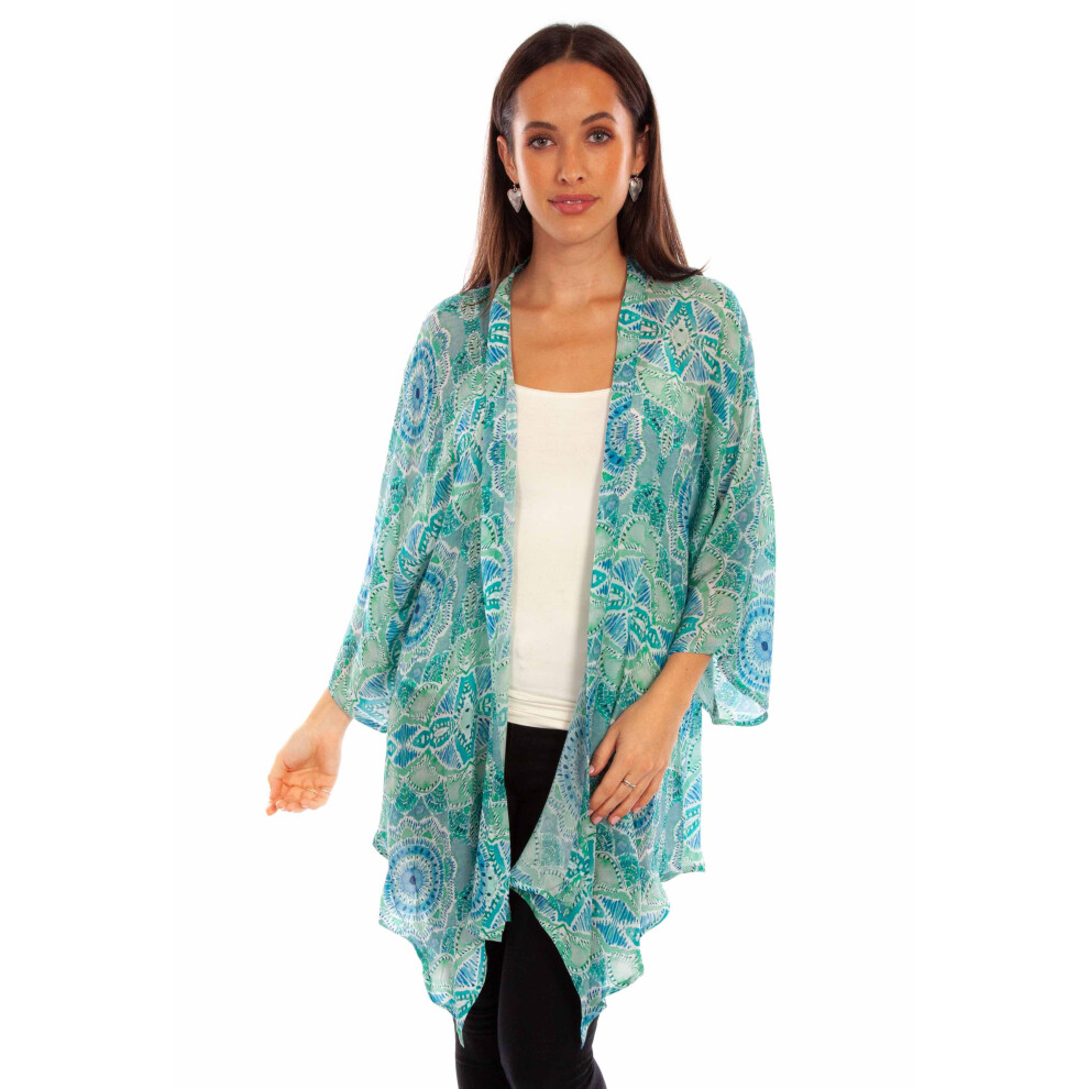 Blusa Con Stampa Righe Astratte