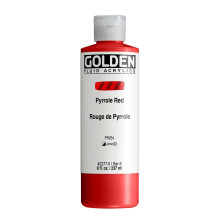 Fluid Acrylics by GOLDEN Pyrrole Red 8 fl. oz. Bottle Professional Acrylic Paint Semi-Opaque