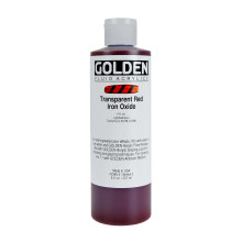 Acrílicos Fluídos Golden - Óxido de Ferro Vermelho Transparente - 8 oz
