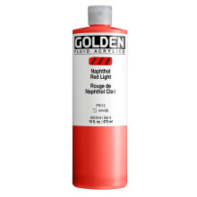Fluid Acrylics av ??GOLDEN Naphthol Red Light 16 fl. uns. Flaska Professionell Akrylfrg Semi-Transparent
