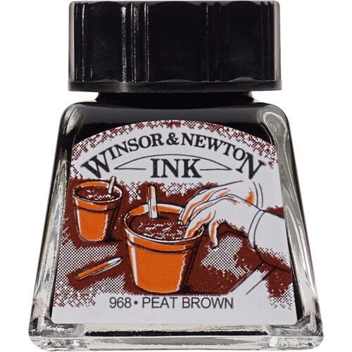 Winsor & Newton Brown Specialty Ink 14 ml pullo