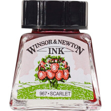 Encre     dessin Winsor & Newton Flacon de 14 ml    carlate