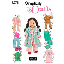 Simplicity Crafts 5276 Baby Doll Pyjamas T?j Sym?nster til piger af Andrea Schewe St?rrelse 18''