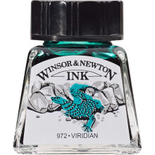 Encre     dessin Winsor & Newton Viridian, flacon de 14 ml, acrylique multicolore