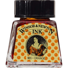 Encre     dessin Winsor & Newton, flacon de 14 ml, orange