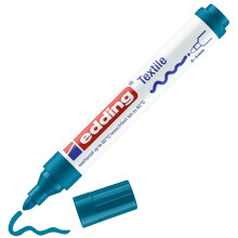 edding 4500 textile marker - orient blue - 1 pen - round nib 2-3 mm - permanent fabric markers for drawing on textiles wash-resistant up to 60 C - m