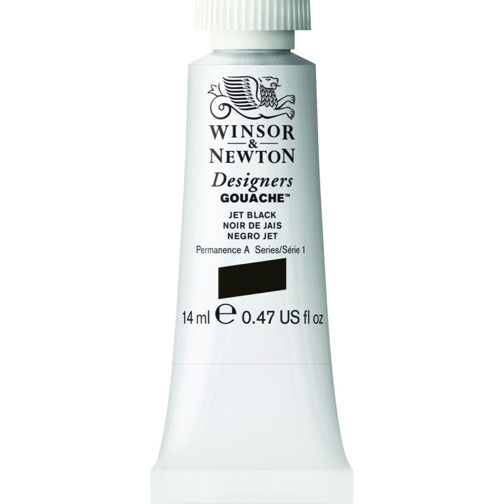 Winsor & Newton Designer's Gouache 14 Ml (0,47 Uncji) Tubka Jet Black-image