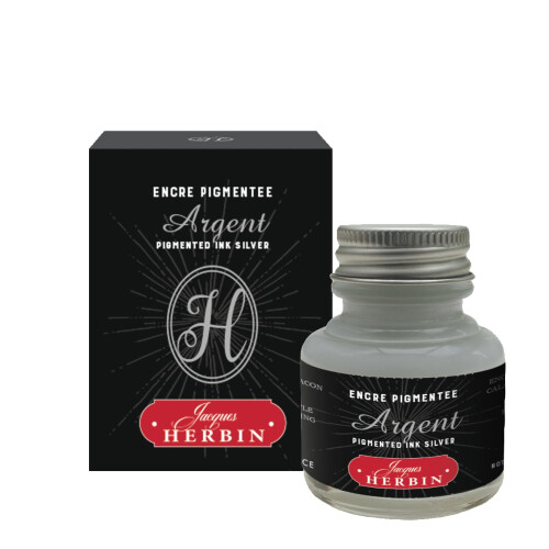 Encre pigment   e Herbin - Flacon de 30 ml - Argent