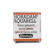 Schmincke - HORADAM AQUARELL - Finest Artists' Watercolors 661 Burnt Sienna 14 661 044 1/2 pan