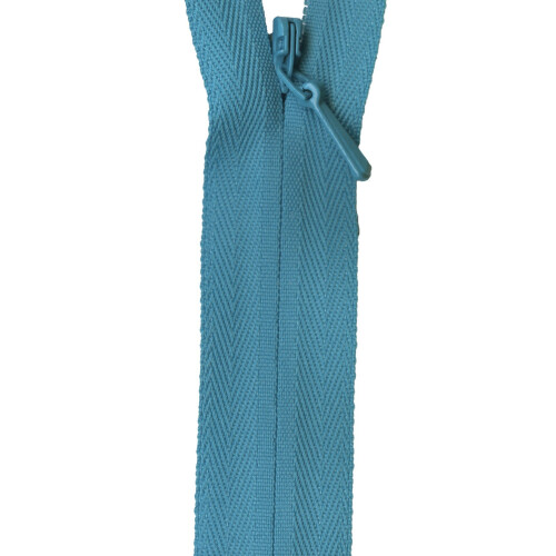 YKK Unique Invisible Zipper  22""""  Aqua