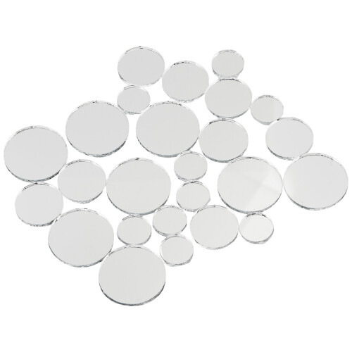 Round Glass Mirrors  Assorted Sizes  25/Pack 1
