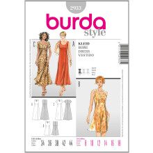 Burda Schnittmuster 2933 Damenkleid in den Gr      en 8 - 18