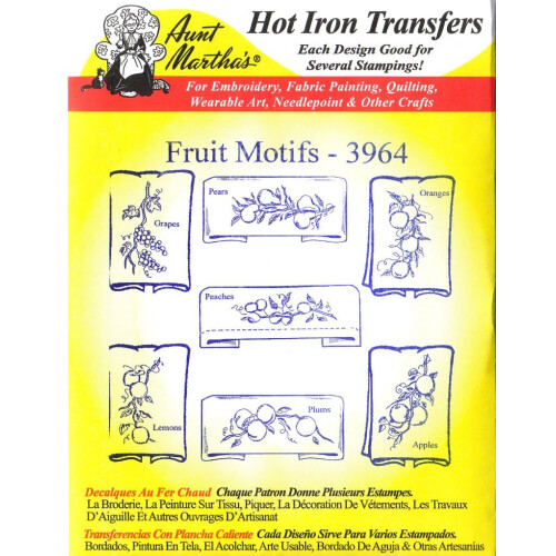 Fruktmotiv Moster Marthas Hot Iron Brodery Transfer