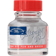 Winsor & Newton Kalligraphie-Tinte, 30 ml (1 oz) Flasche, Silber