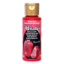 DecoArt Dazzling Metallics 2-Onças Vermelho Festivo Tinta Acrílica