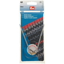 Prym 16"""" runde messing strikkepinde 4mm
