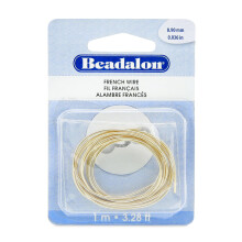 Beadalon francia huzal 0,90 mm / 0,036 arany sznben 1 mter