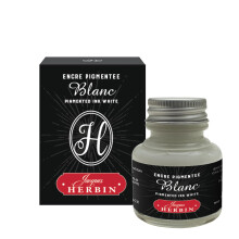 Jacques Herbin - Ref 13501T - Pigmentlt tinta tltotollakhoz vagy tollakhoz - Pigmentlt fehr tinta - 30 ml-es palack - Fny- s nedvessgll St
