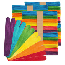 Hygloss Jumbo Colored Craft Sticks - 6 -tommer - 100 t?lling - Levende tr? -flerfarvede popsicle -pinde - Glat og splinterfrie poppinde - til DIY