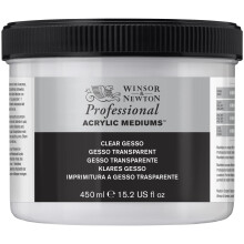 Winsor & Newton Medium Acrílico Profissional, Gesso Transparente, 450ml (15.2-oz)