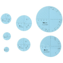 Modelli circolari trifoglio per disegnare linee di trapuntatura