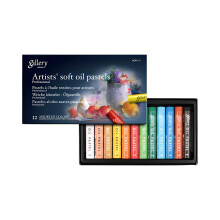 MUNGYO Galeria Artistas Pastéis de Óleo Macios, Qualidade Profissional, 12 Cores Sortidas