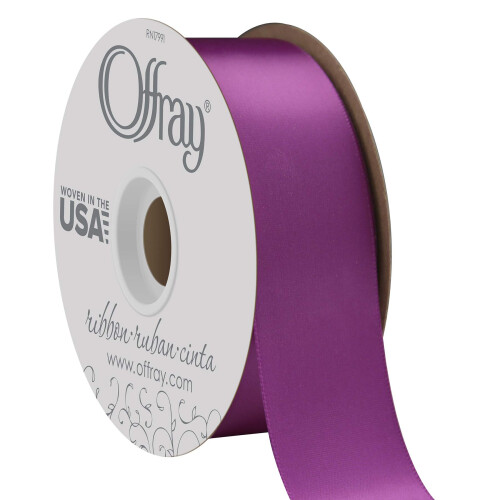 Berwick Offray Berwick Doppelseitiges Satinband, 3,8 cm breit, Violett, 45,7 m