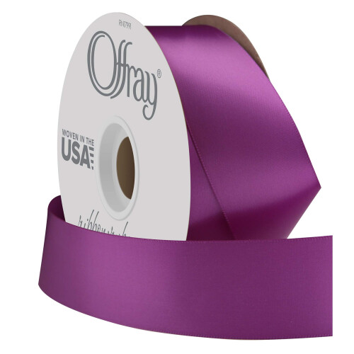 Berwick Offray Berwick Doppelseitiges Satinband, 3,8 cm breit, Violett, 45,7 m 1