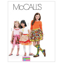 McCall's Patterns M6066 Gonne, leggings e applicazioni per bambine/bambine, taglie CCE (3-4-5-6)