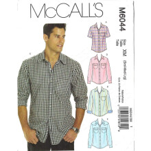 McCall's Patterns M6044 Herrenhemden, Gr      e XN (X-XXL-XXXL), wei