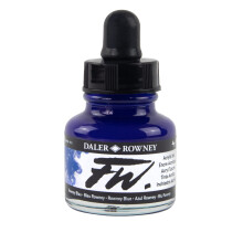 Daler Rowney FW akrilfestkes palack Rowney Blue - Sokoldal akril rajzfestk muvszeknek s dikoknak - lland kalligrfiai tinta - Archv tinta il