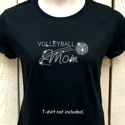 Transfer de Cristal de Estrass 'Volleyball Mom' da JCS Rhinestones 1