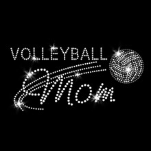Transfer de Cristal de Estrass 'Volleyball Mom' da JCS Rhinestones