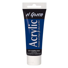 El Greco High Pigmented Acrylfarbe 75 ml Rhrchen Kobaltblau Dunkelkeine