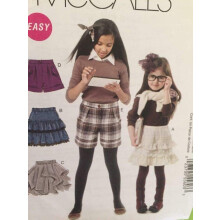 McCall's Patterns M6391 Gonne e pantaloncini per bambine/ragazze, taglia CHJ (7-8-10-12-14)