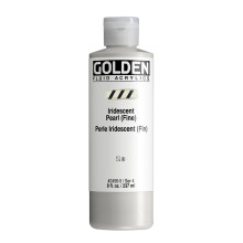 Acrílicos Fluídos Dourados - Pérola Iridescente Fina - Garrafa de 8 oz
