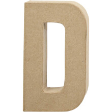 Creativ 26603 20.5 cm 1-Piece Papier Mache Letter D Beige