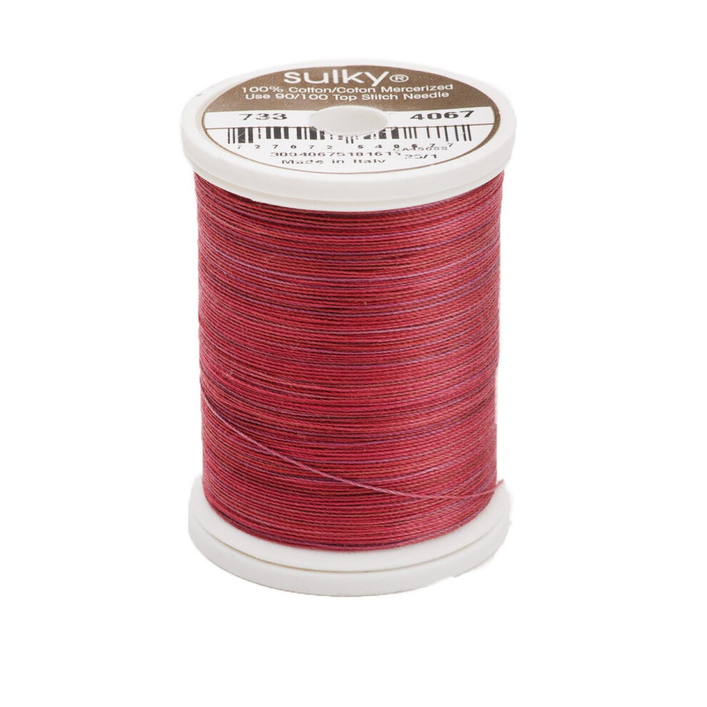 Fil De Coton Sulky Of America 400D 30Wt 2 Plis Blendables 500 Yd Merlot Blush-image