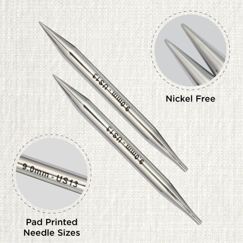 KnitPro Nova Interchangeable Circular Needle 5"""" (13cm) | US Size 13 (9mm) 1