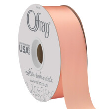 Berwick Offray Double Face Satin Ribbon 50 Yards Petal Peach