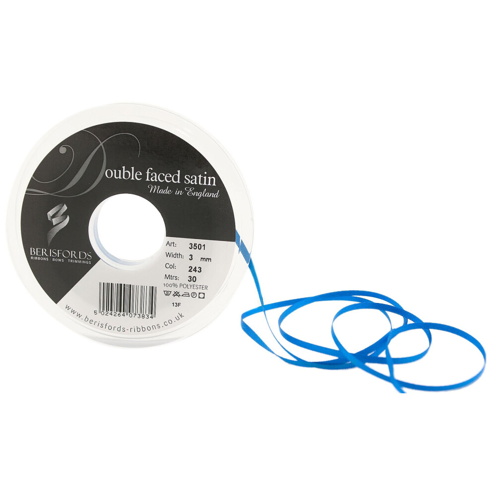 Berisfords Ribbon  Blue  3 mm-image-OPC-PGBZJVY-NEW