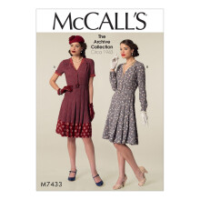 McCall's Patterns Schnittmuster E5 (14-16-18-20-22) f   r Damenhemdkleider mit umgekehrtem Reverskragen und G   rtel