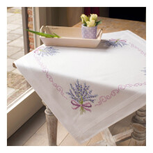 Kit per tovaglia a punto croce Vervaco 32 x 32 pollici Lavanda