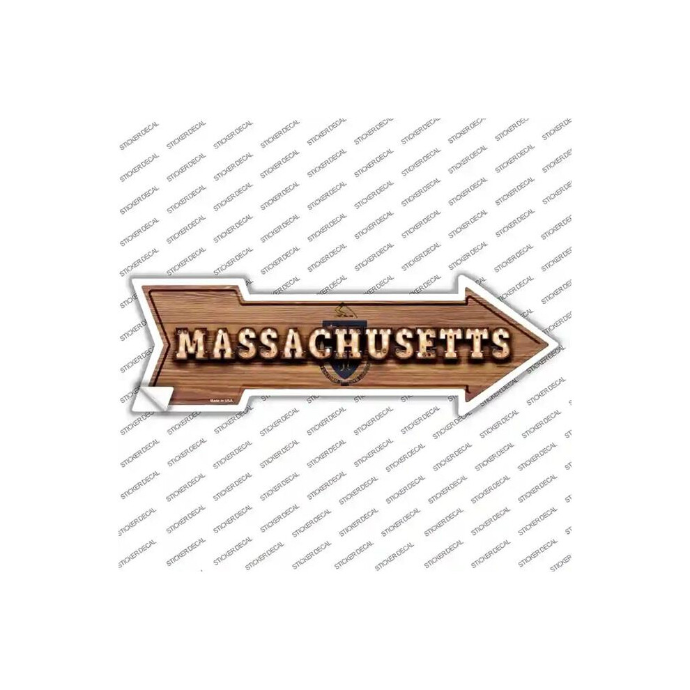 Smart Blonde A-601S-L Massachusetts Bulb Lettering Novelty Arrow Sticker Decal - Large 792636431814