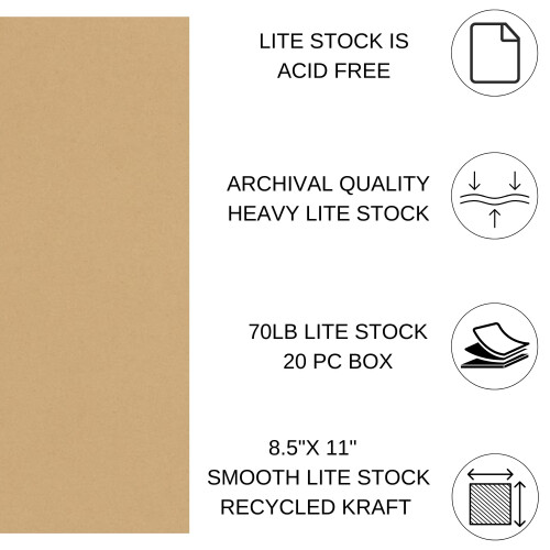 Accent Design Papel Kraft Lite 8.5x11 Stock 1